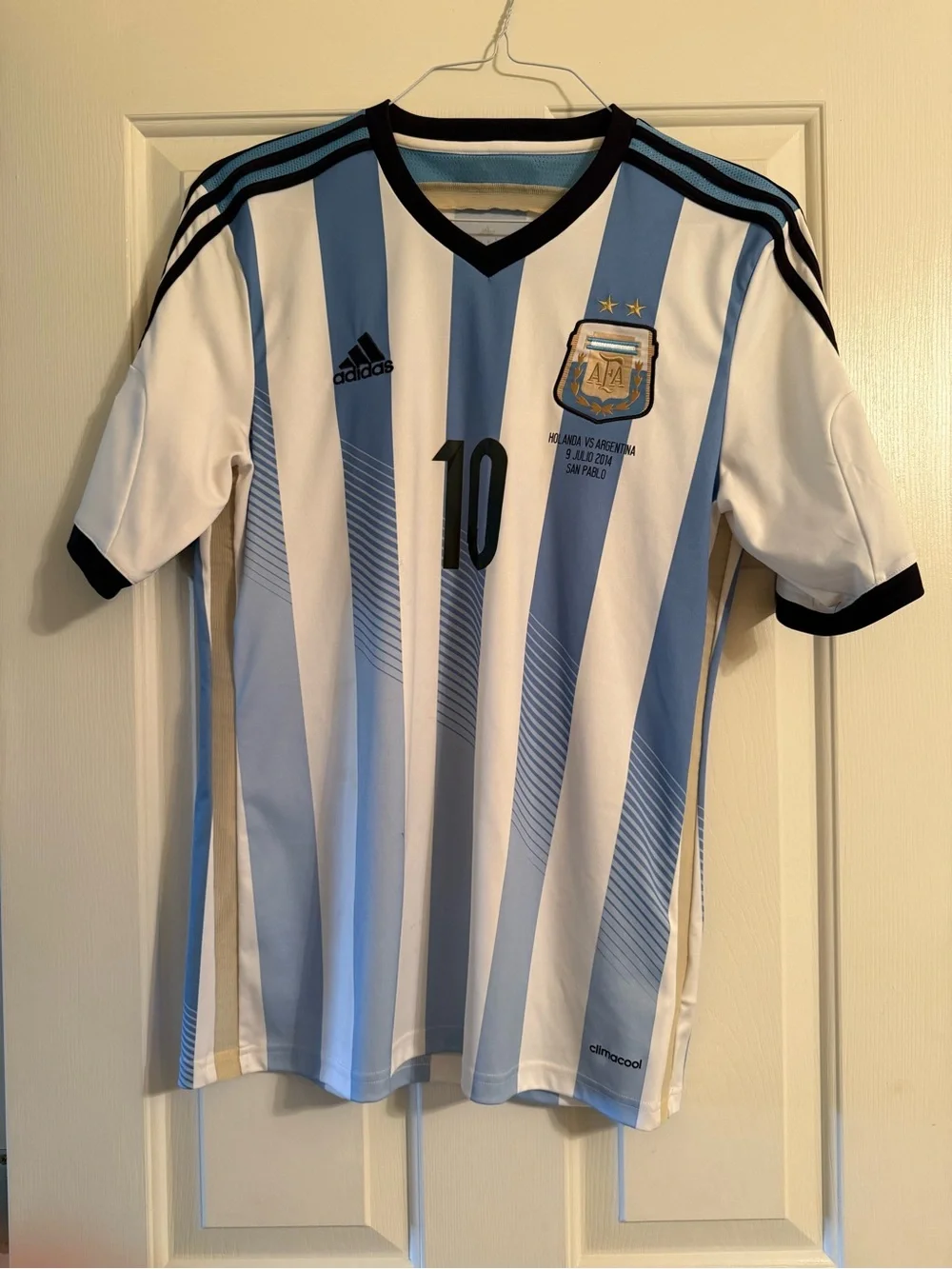 Adidas 2016 World Cup Messi Argentina Soccer Jersey
